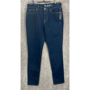Gap Jeans Womens 8/29 L Blue 1969 Measures 30X31 Always Skinny Mid Rise Dark NWT